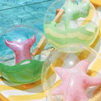 Водяной шар, пляжный мяч с русалкой, популярный надувной реквизит, игрушечный мяч для игр в воде, детское фото, композиция с единорогом