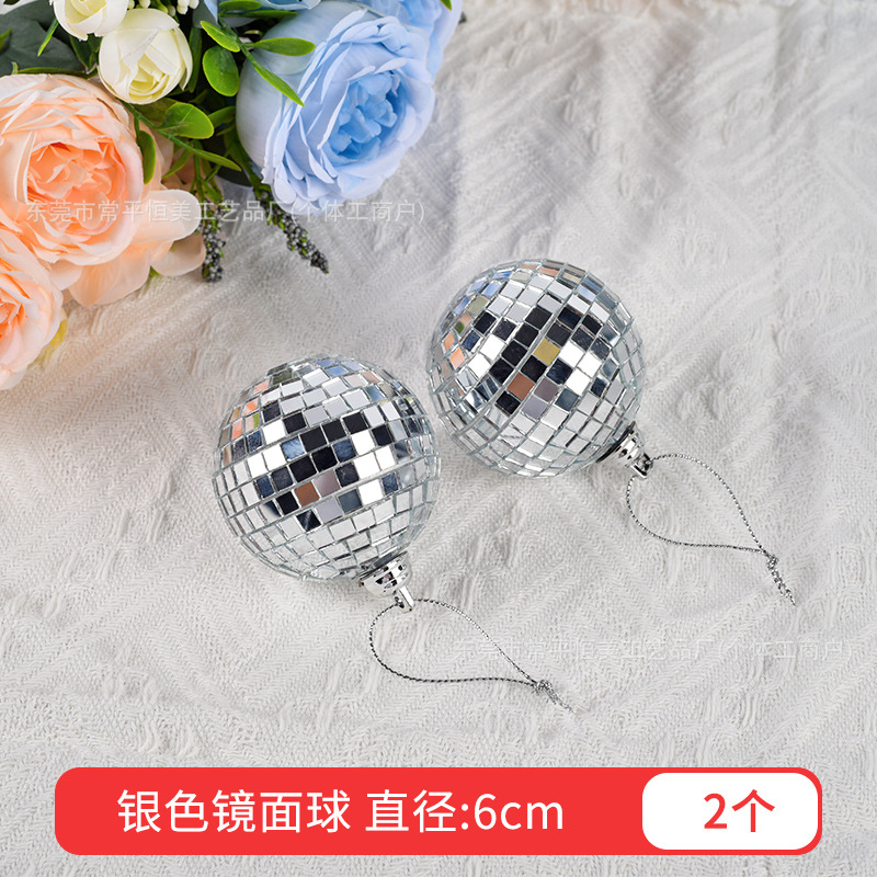 6 - 30cm reflejador de vidrio espejo bola de Navidad decoración para el hogar bola de mosaico escenario discoteca