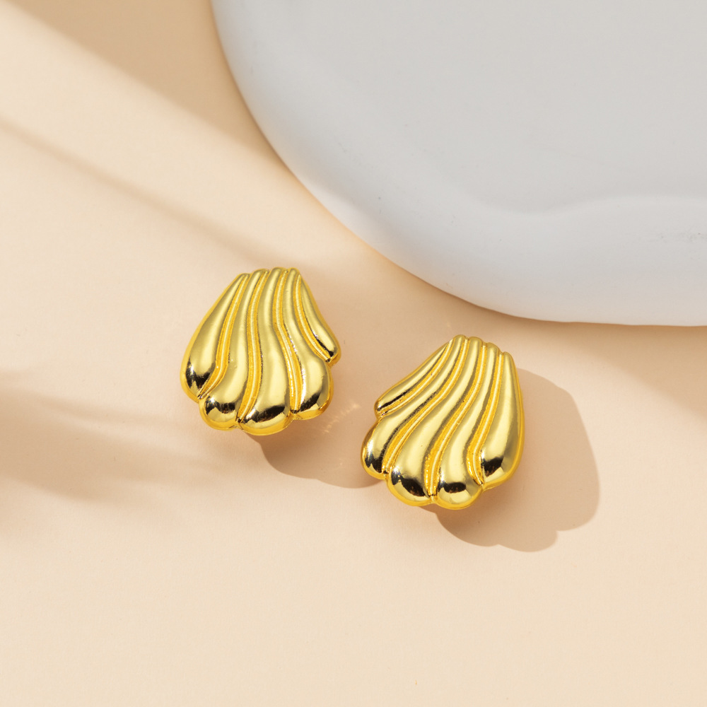15g Weight 304 Stainless Steel Ear Needle Material Ear Studs Classification 1 Pair Quantity Daily, Street, Shopping Occasion Alloy Material Starfish, Conch Pattern All Seasons Season Women's Gender Irregular, Plating Design Marine Style, Modern Style Style 1 Pair Marine Style Modern Style Starfish Conch Irregular Plating Alloy Ear Studs 8