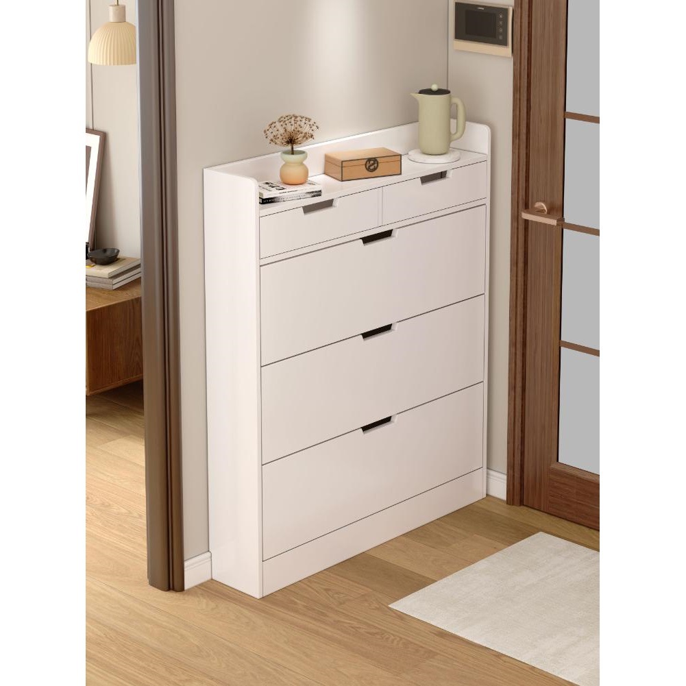Household Door Flip Shoe Cabinet Storage Cabinet Integrated Wall-Mounted 2025 New Simple Small Apartment Multi-Layer Shoe Rack