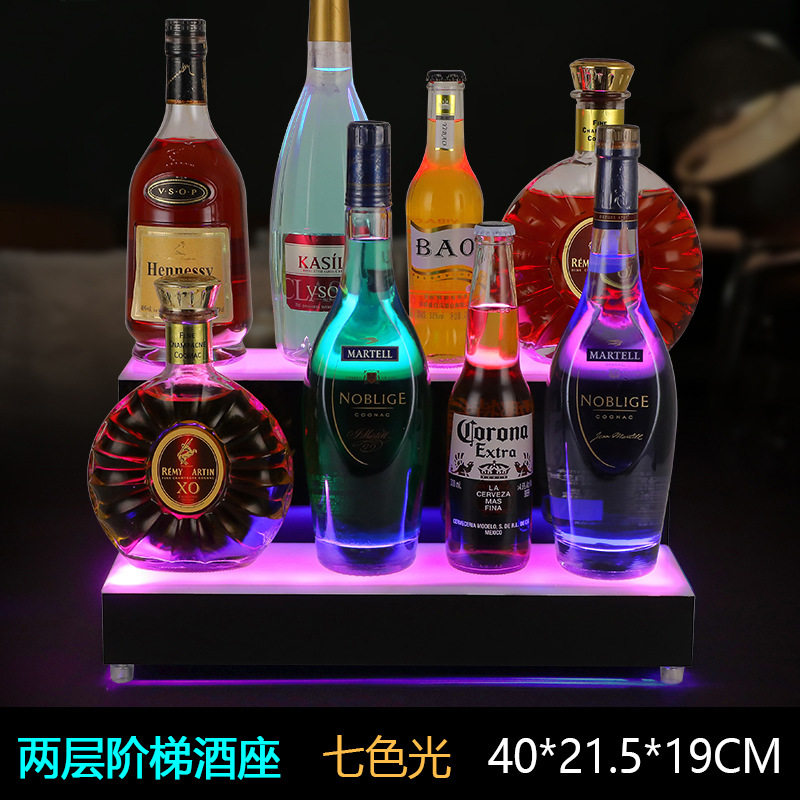 Bar transfronterizo KTV asiento de vino creativo LED Champagne King 's Night Party Showcase de vino rojo doble asiento de vino luminoso