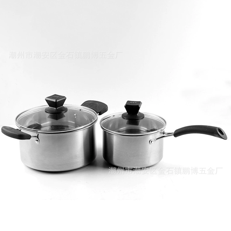 Нержавеющая сталь Cooker набор из двух предметов электрическая ручка перенастроек набор одиноручный кухонный набор для приготовления супа набор кастрюль выход