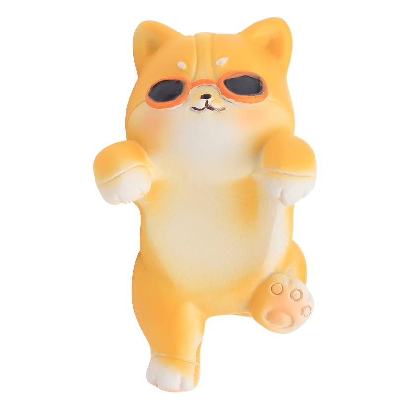 Creativo Corgi zakka escalada cilindro resina pequeños adornos lindo mascota micro paisaje maceta accesorios pecera colgante decoraciones