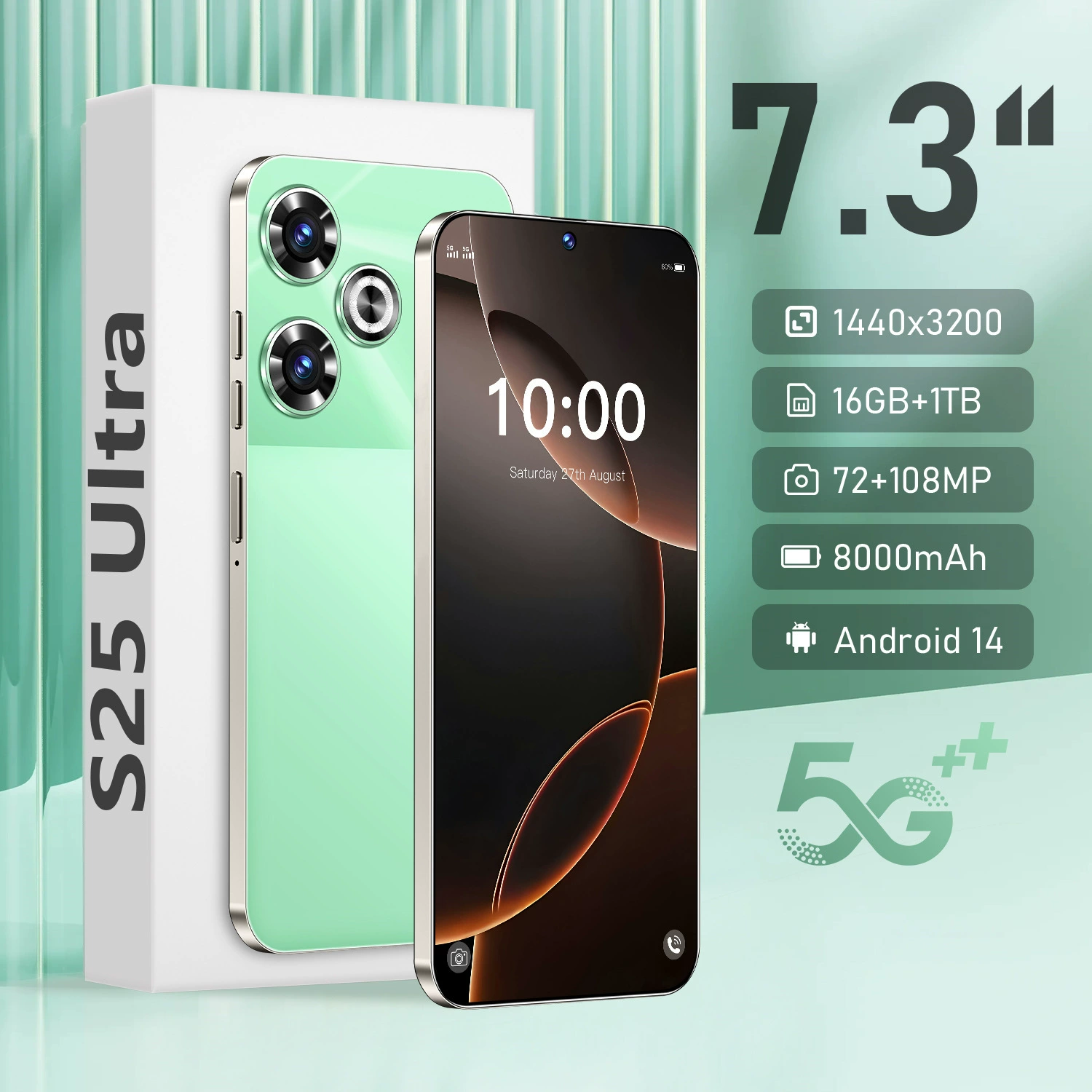 (Глобальная торговля), S25, умный мобильный телефон, смартфон, Android, 5G, 6.6 дюйма, широкий экран