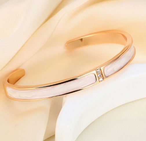 Pulsera de lujo color oro champán con diamantes, diseño de hueso de serpiente, colección exclusiva para exportación transfronteriza, modelo nuevo 2025