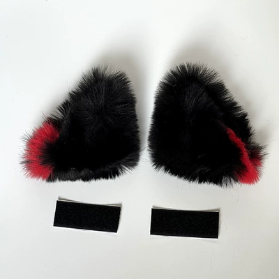 helmet full helmet accessories plush | Motosiklet dəbilqələri - gradient-color-1-pair-black-and-red