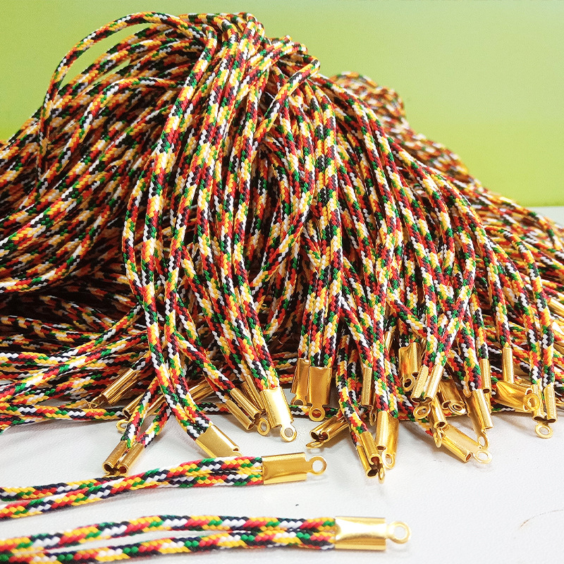 Cordón de cuero trenzado de colores de 2 mm, superventas, hecho a mano, para joyería DIY, accesorios para colgar, cordón para colgante, cuerda de hilo de jade