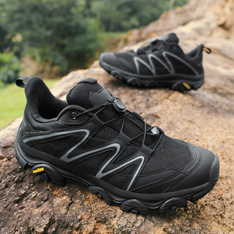 Cross-Border Popular Outdoor Men's and Women's Breathable New Large Size Thick-Soled Wear-Resistant Anti-Slip Outdoor Couple Hiking and Mountaineering Shoes
