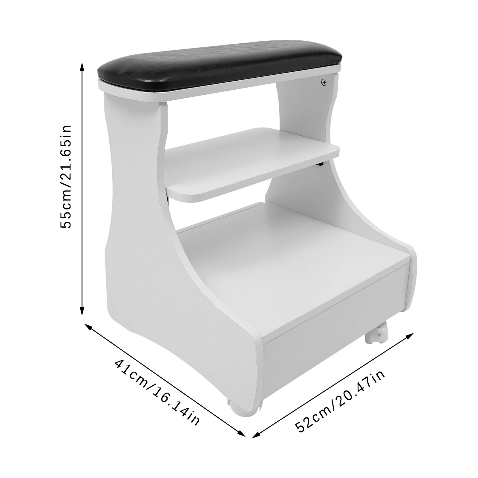 Popular foreign trade cross-border nail salon footrest, movable small cart, multifunctional foot bath stool, foot massage shop foot mat