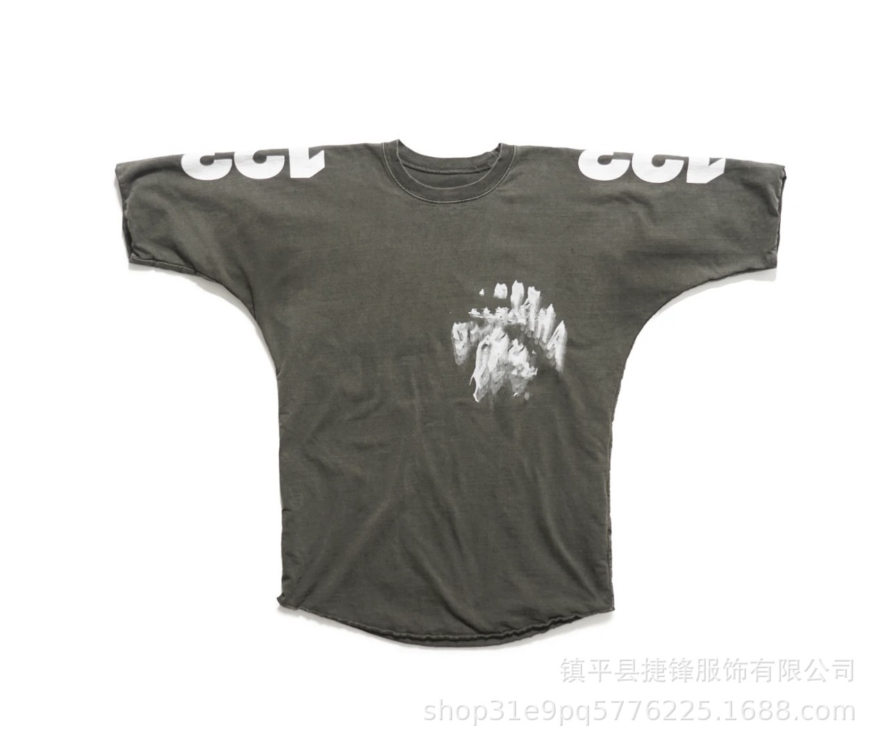 クロスボーダーの新型欧米のファッションブランドのレトロな水洗いは古い落書きをします。