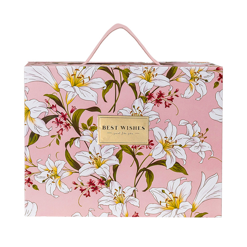 Caja de Regalo de Alta Gama 2025, Caja de Regalo Portátil, Caja de Embalaje con Tapa Abatible para Dulces de Boda, Caja de Regalo de Cumpleaños al por Mayor