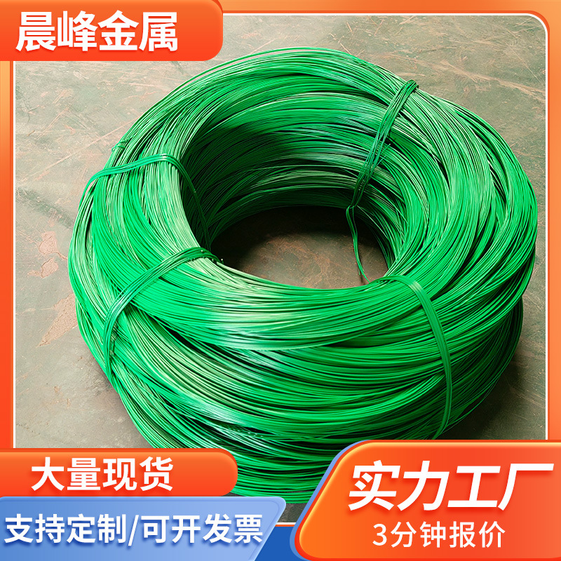 电镀锌铁线扎丝 包塑彩色细铁丝电缆电线黑色包胶封口PVC金属扎带