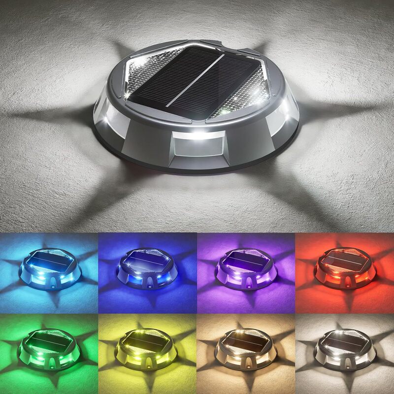 New Solar-Powered Deck Lights, Garden Driveway Indicator Lighting Fixtures, Cross-Border Ground Lights, Landscape Step Lights, Road Stud Lights