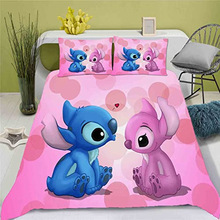 亚马逊wish史迪仔3D数码印花被套床单三件套床上用品外贸供货