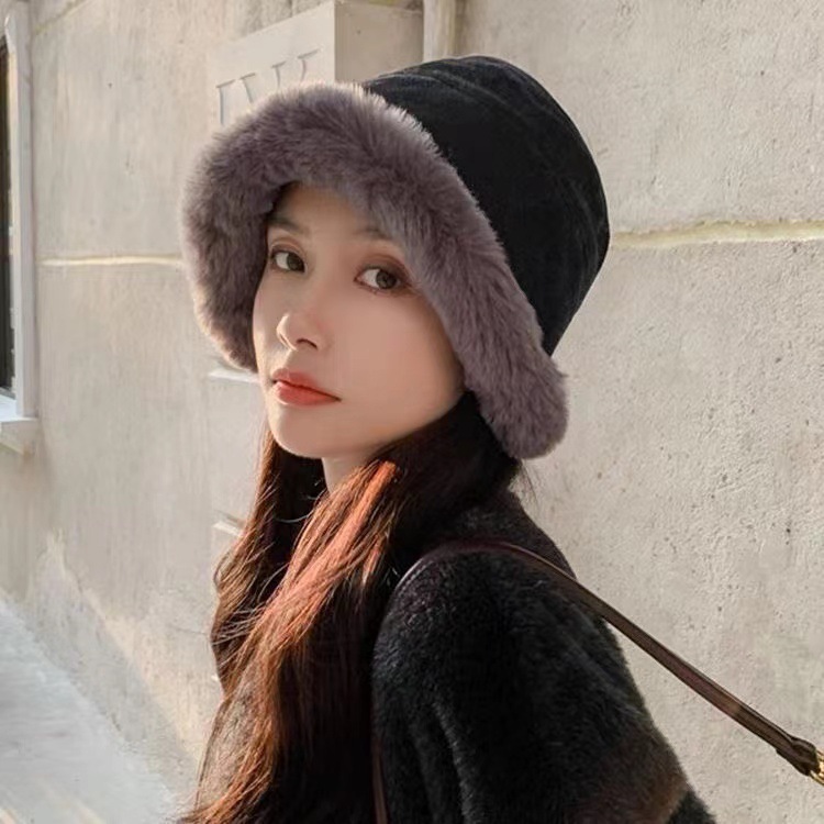 秋冬加厚毛绒保暖渔夫帽女防寒防风护耳盆帽北方冬天卷边蒙古帽子|undefined