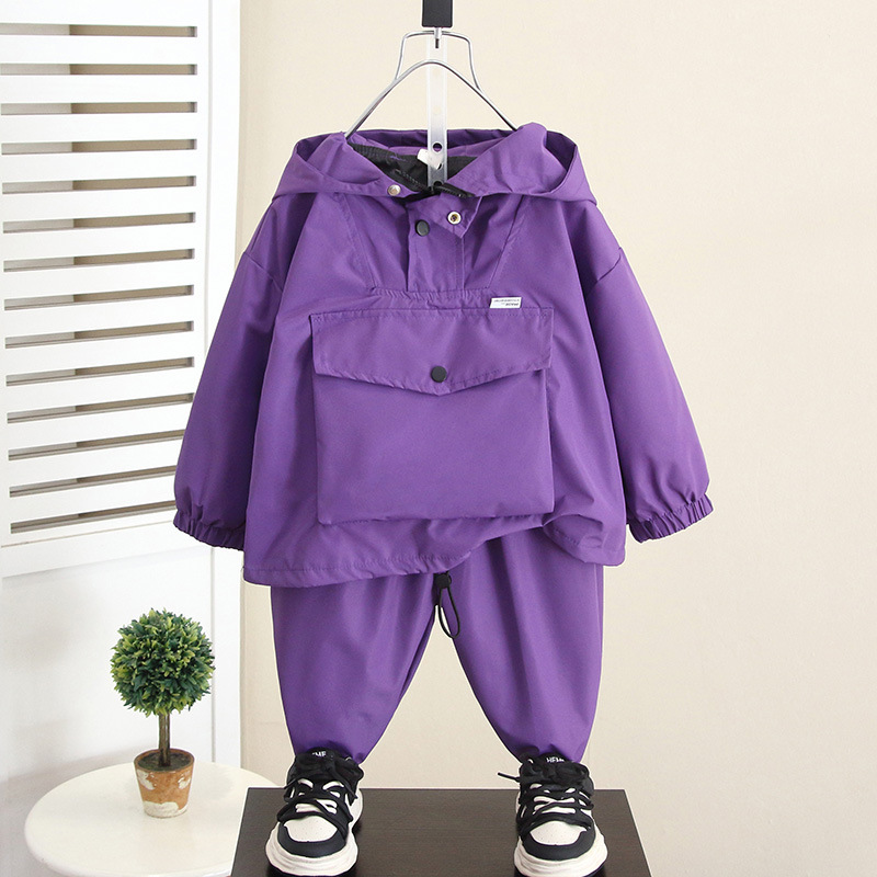 6059 Ropa para niños Traje de otoño para niños 2024 Nuevo estilo Primavera y otoño Chaquetas para niños guapos Chaqueta de dos piezas para bebés