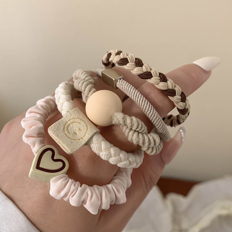 alta elasticidad duradera engrosada temperamento cabello de cola de caballo de cabello de correa de goma