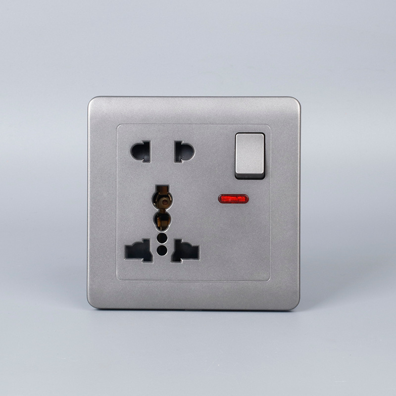 Panel de zócalo estándar británico gris 146 universal 10 agujeros con interruptor doble usb conector de pared suministro directo transfronterizo