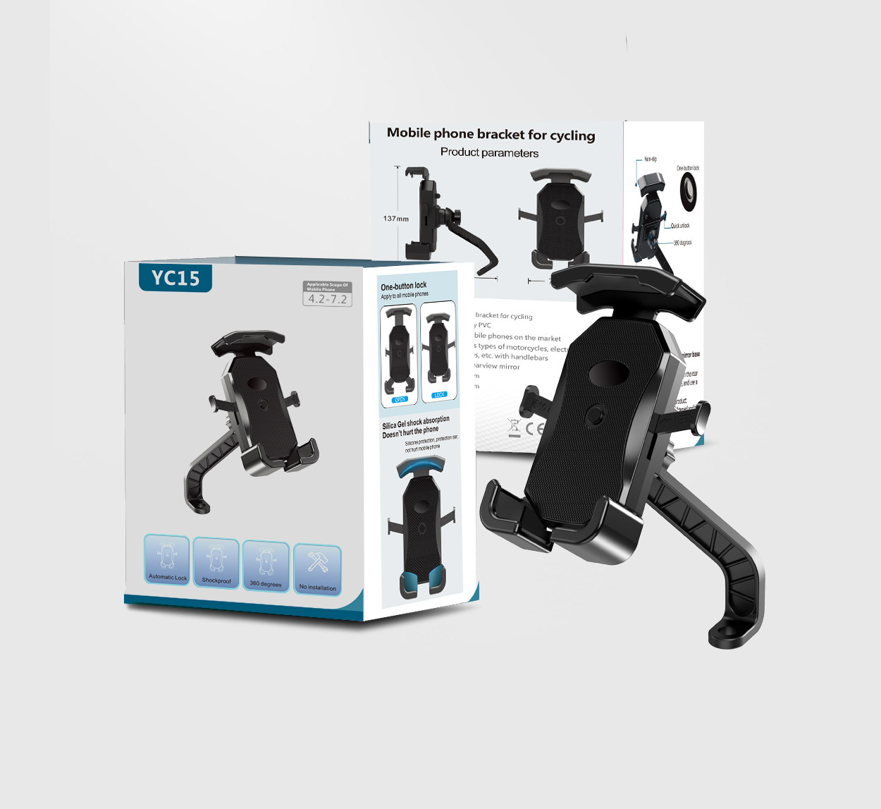 Nuevo coche eléctrico soporte de teléfono móvil batería al por mayor motocicleta montar coche navegación teléfono móvil soporte de bicicleta