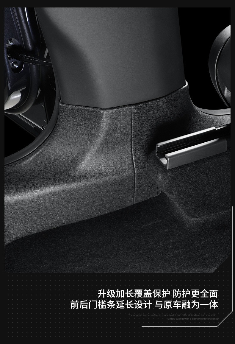 Anti-Kick Pad Protector for Tesla Model Y 25 Refreshed Front/Rear Door Sill