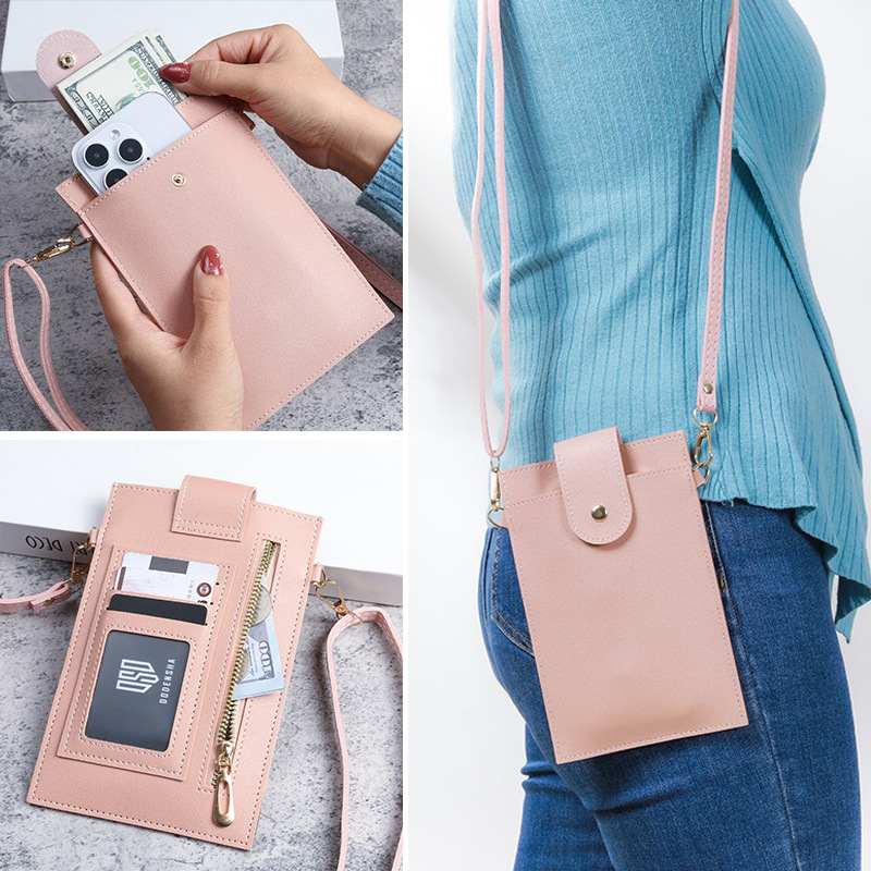 Korean Edition new pattern lady Small bag Solid Vertical section Senior high school student Mobile phone bag Thin section A small minority Inclined shoulder bag Mini The single shoulder bag