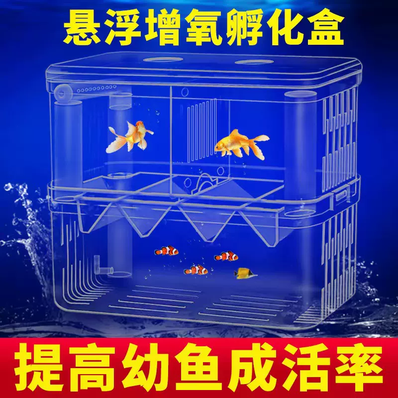 鱼缸孵化盒小型鱼孔雀鱼繁殖盒鱼缸非亚克力隔离盒产卵孵化产房箱