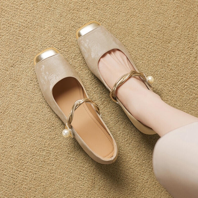 Sheepskin Version~Women's Flats 2026 Spring New Chinese Style Shoes, Popular French Mary Jane Shoes, Women's Wedding Shoes, Leather Shoes