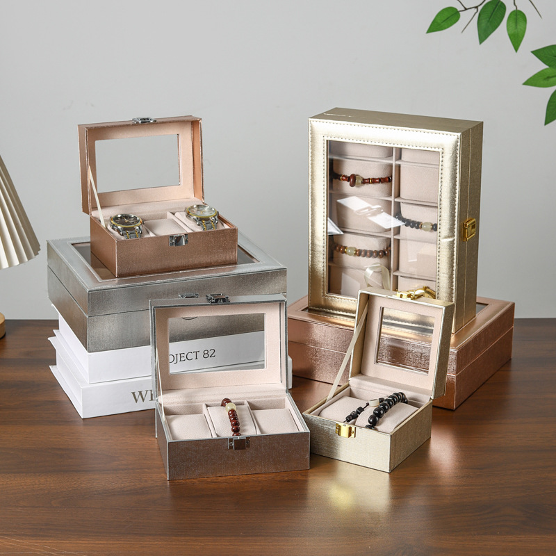 现货10位装帧纸手表盒饰品收纳盒手表包装展示盒12位手表盒厂家