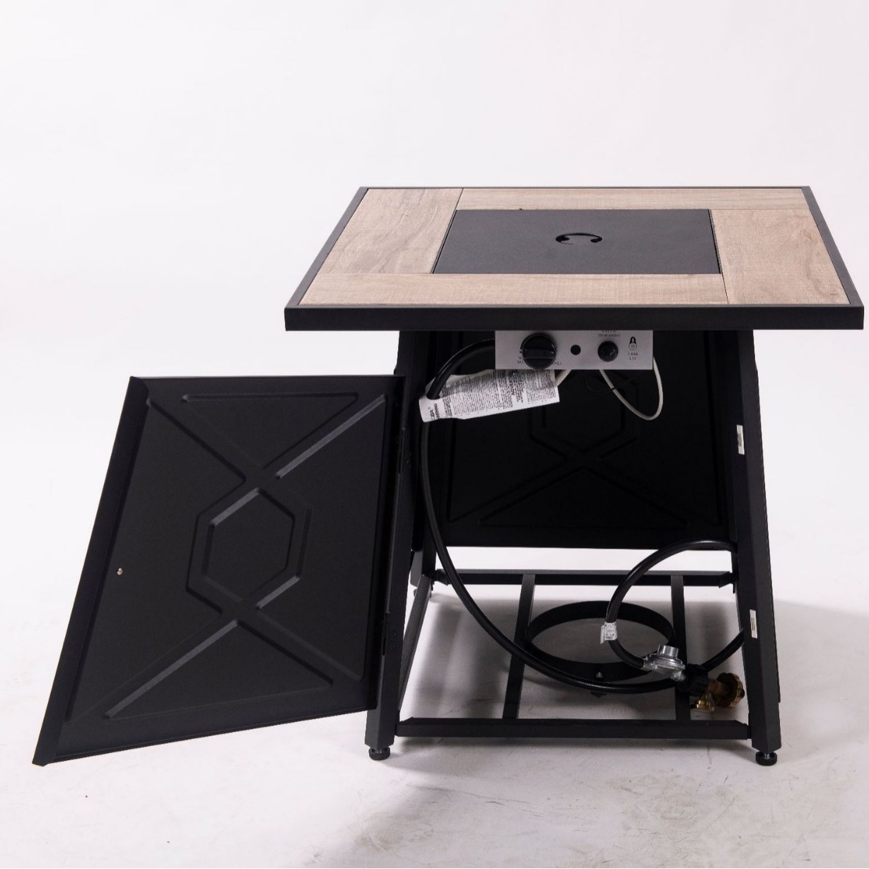 户外火盆桌燃气液化气烤炉庭院取暖露营烤火桌