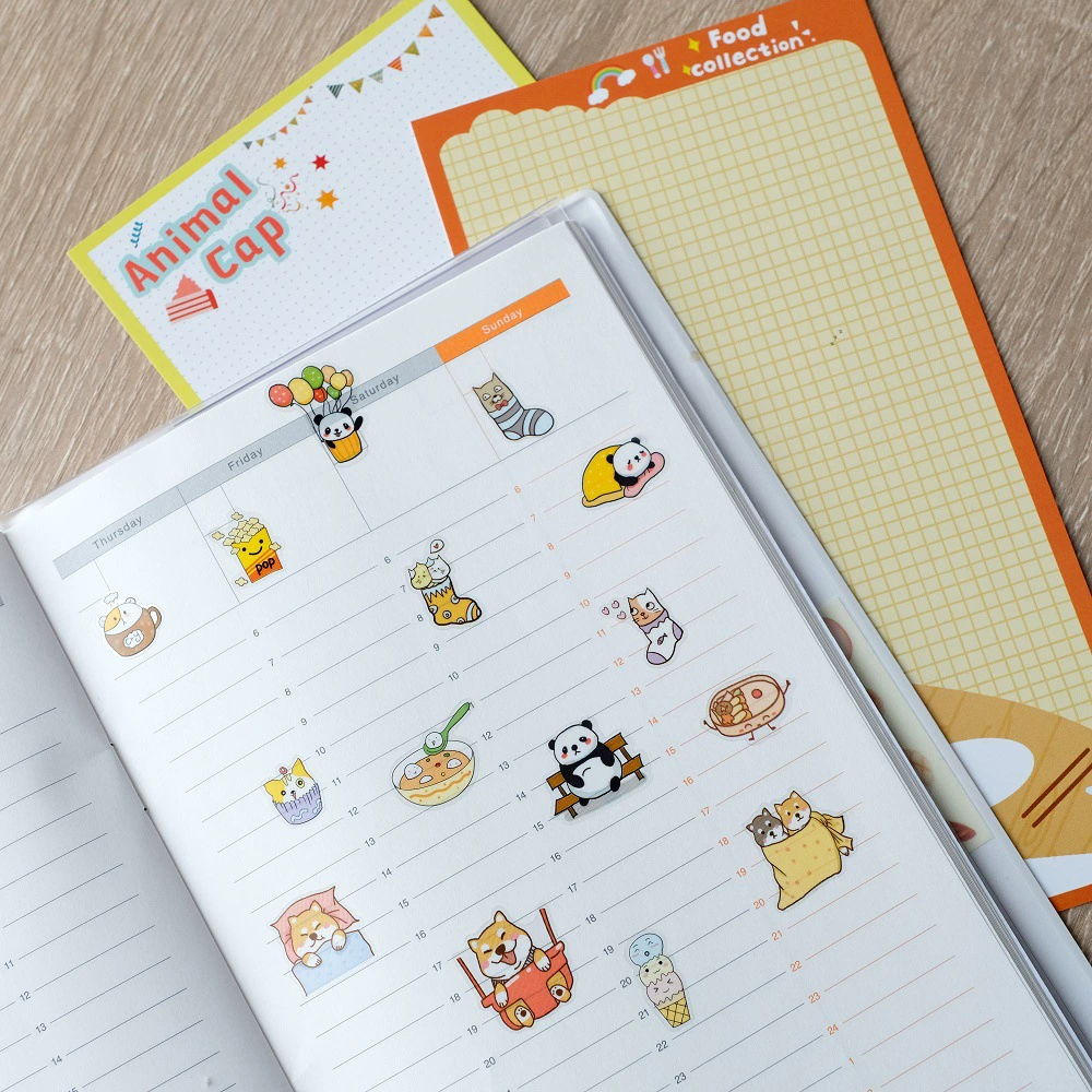 Кросс-бордер Nekoni Dog Shiba Inu Water Cup Animal Food Emok Emoticon Little cute decorative hand account sticker drawing sticker