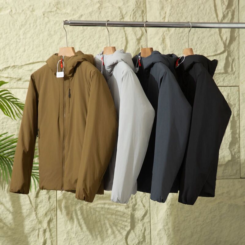 Chirati 2025 Autumn and Winter Men's Outdoor Lightweight, Comfortable and Wear-Resistant Two-Way Zipper Jacket Hooded Warm Cotton Jacket