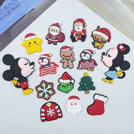 卡通PVC软胶圣诞节系列DIY手机壳发夹毛绒玩具洞洞鞋收纳盒冰箱贴