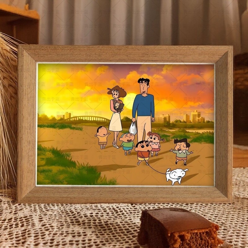 Crayon Shin-Chan Series Childhood Animation Decorative Photo Frame Niche Anime Bedroom Room Decoration Gift for Little Friends by Crayon Shin-Chan Series Childhood Animation Decorative Photo Frame Niche Anime Bedroom Room Decoration Gift for Little Friends by