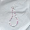 A pink candy white butterfly chain