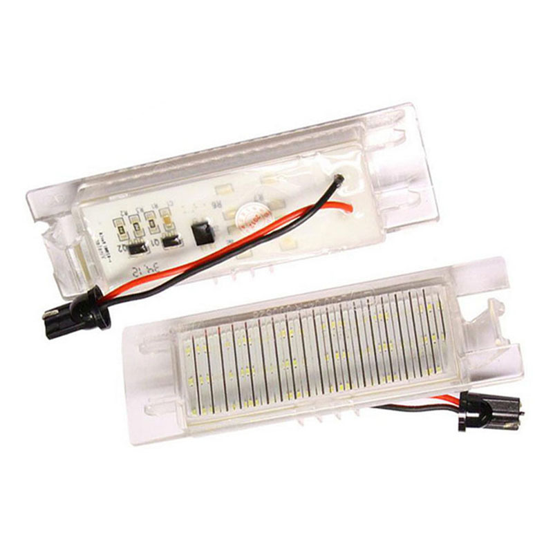 18LED license plate lights, suitable for Opel Astra H (2004-2009) and Meriva A (2003-2010), come with a decoder, 2 pieces
