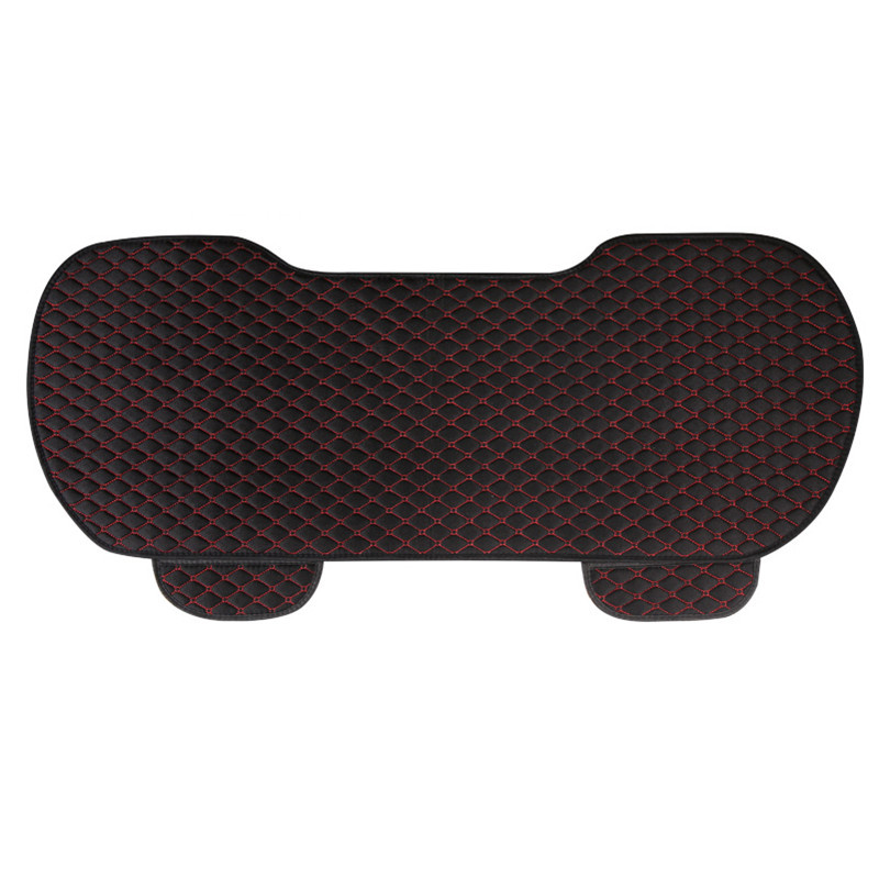 Flax Car Seat — Xiao Ling Seat cushion, seat cover - small-rhombus-linen-black-red-line-rear-row-one-piece