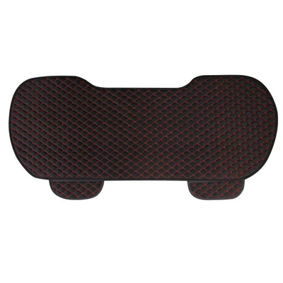 Seasons Small Diamond-Shaped Linen Car Seat Cushion — Seat cushion, seat cover - xiaoling-hemp-black-red-line-one-in-the-back-row