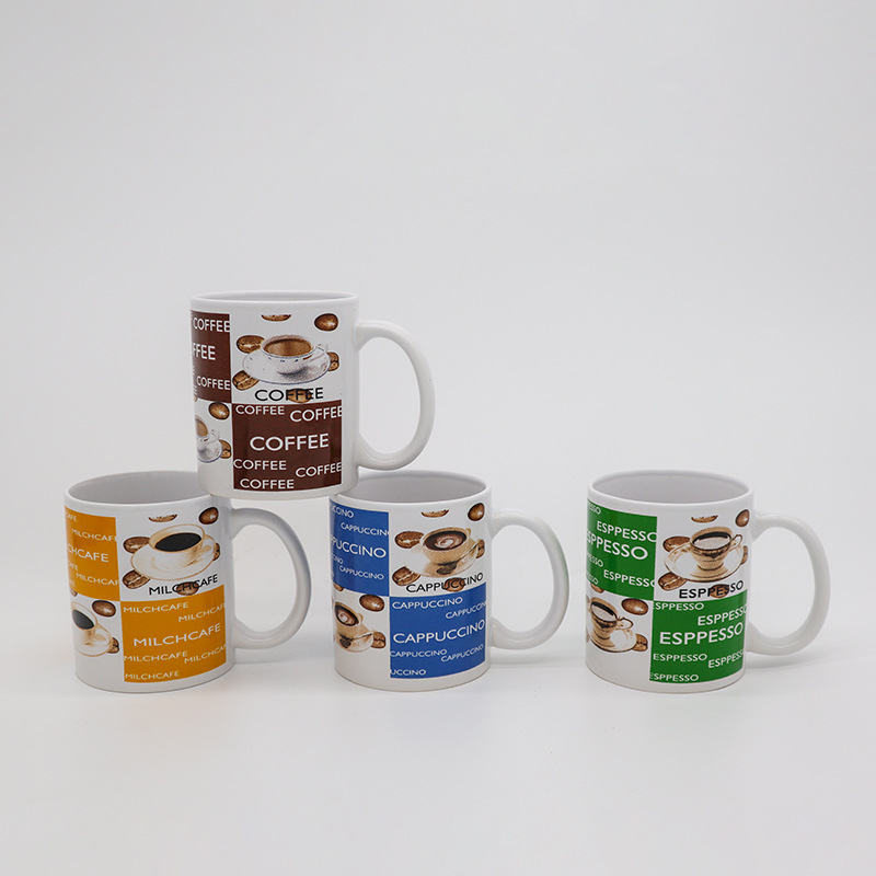 12OZ flor asada taza de cerámica recta taza de cerámica taza de agua creativa taza de leche taza de café al por mayor