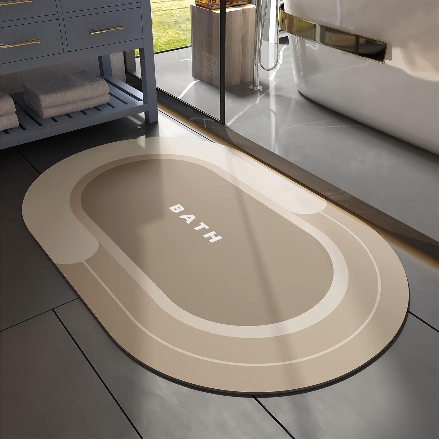 Alfombrilla de baño de barro de diatomeas, alfombrilla de entrada de inodoro, alfombrilla absorbente antideslizante, alfombrilla de puerta, alfombra de baño