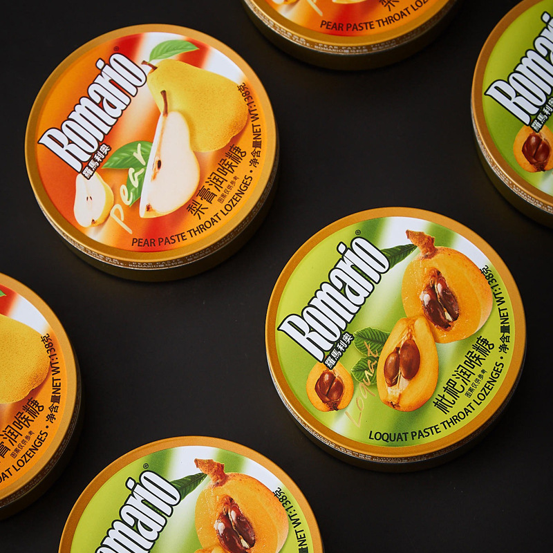 철 상자 배 크림 목 사탕 138g