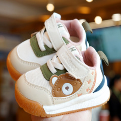 學步鞋春秋款初學者寶寶鞋子1-2歲防掉嬰兒鞋子軟底防滑網面透氣