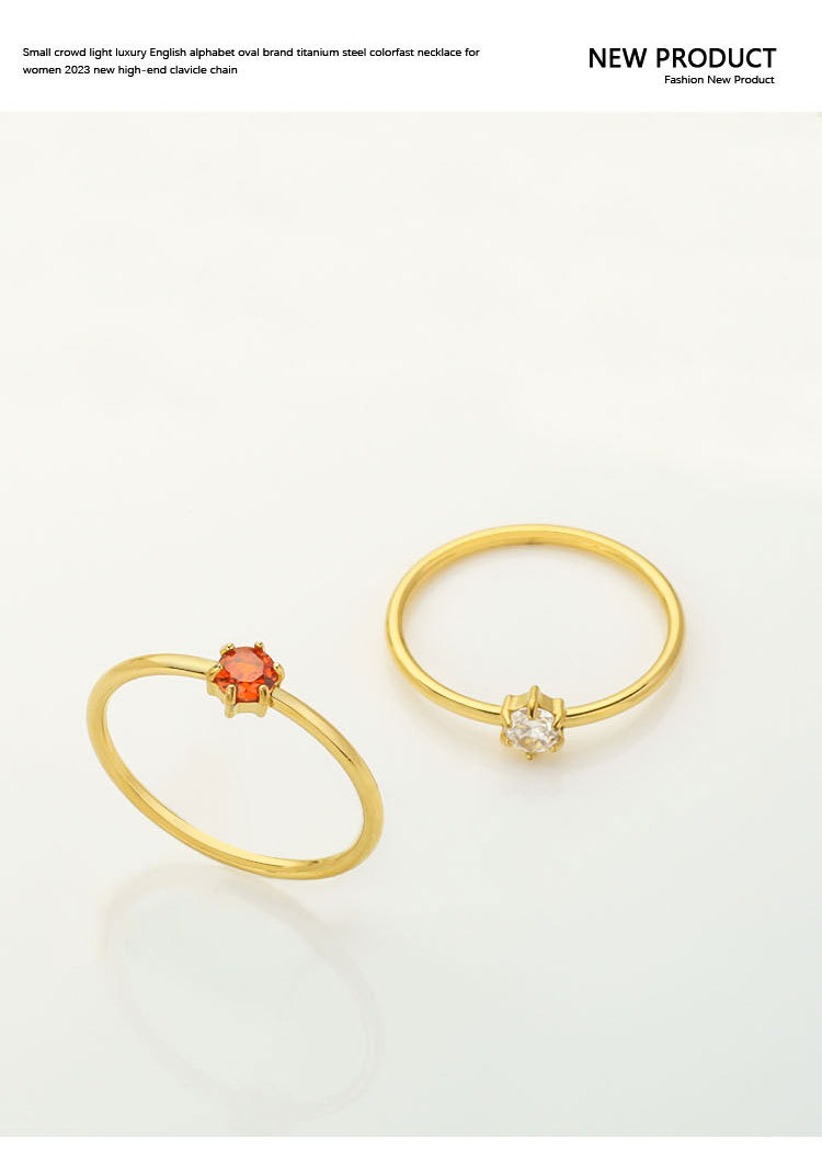 Wholesale Jewelry Lady Geometric Titanium Steel Plating Rings display picture 5