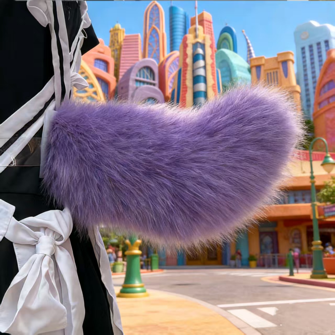 Electric Fox Tail Sound Controlled Plush Costume Accessory_voghion.com