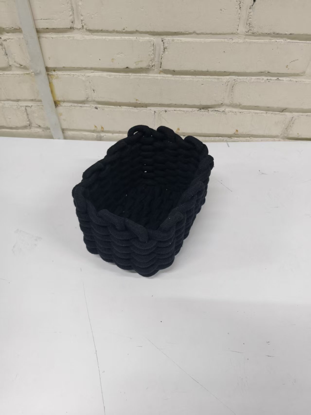 北欧風手編み粗綿紐化粧品収納ケース玄関口紅スナックキー整理デスクトップ置物箱