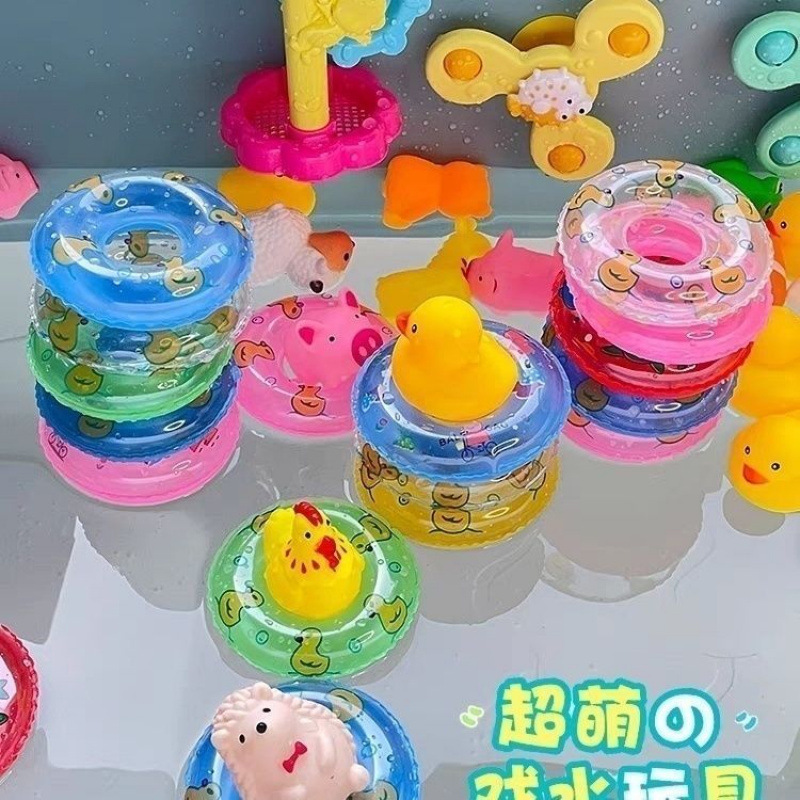 Mini anillo de natación juguetes de baño en el agua tortuga flotante juega agua pequeña tortuga amarilla mascota hidroponía anillo de natación carne