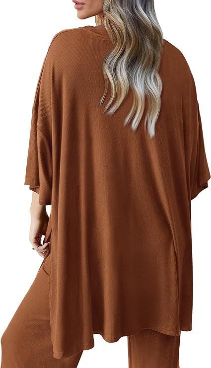 618g Weight Half Sleeve Sleeve Length Spandex, Polyester Fabric Type Pant Co-ord Set Sets Type 2 Pieces Set Quantity Daily Occasion Round Neck Neckline Loose Fit Type Solid Color Pattern Summer, Spring Season Women's Gender Casual Style Daily Women's Casual Solid Color Spandex Polyester Pant Co-ord Set Pants Sets 23