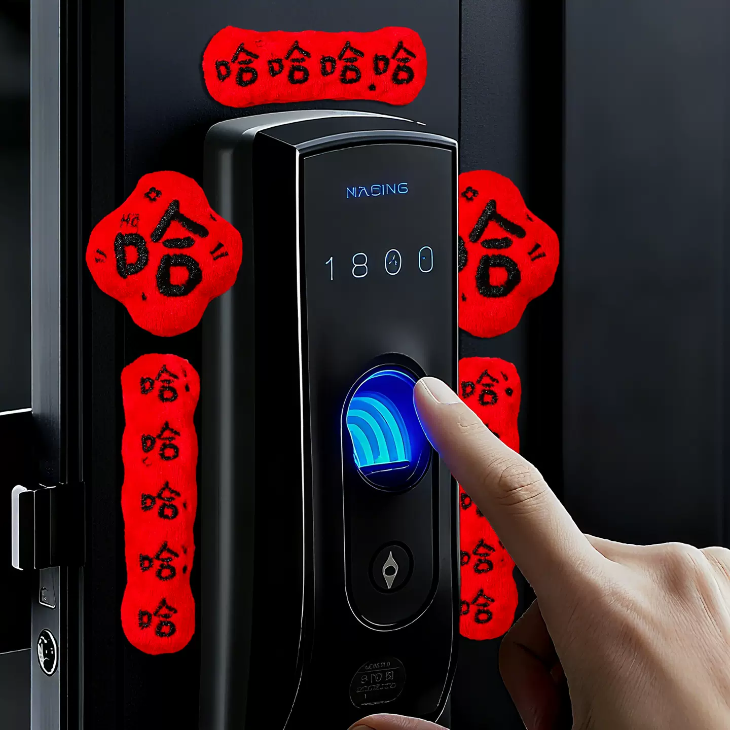 新年磁吸小对联春联2026马年创意毛绒福字门贴春节过年冰箱贴装饰