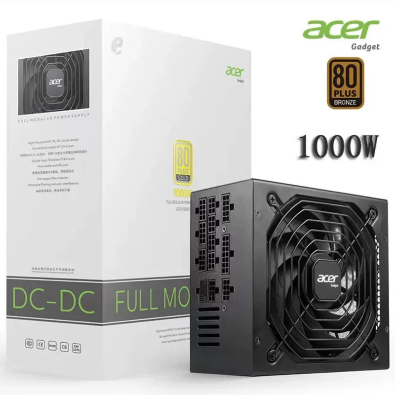 Блок питания для ноутбука/ПК, 1000W, сертификат 80 Plus, 1000W