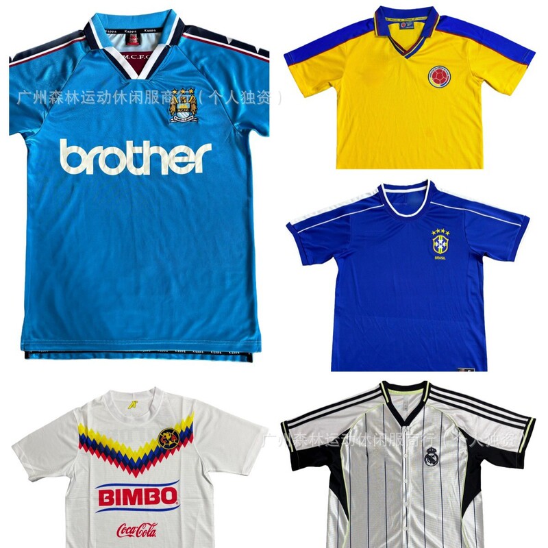 Retro Adult Football Jerseys Brazil Real Madrid Shirt Arsenal France Chivas Barcelona Short-Sleeved Wholesale Dropshipping Retro Adult Football Jerseys Brazil Real Madrid Shirt Arsenal France Chivas Barcelona Short-Sleeved Wholesale Dropshipping