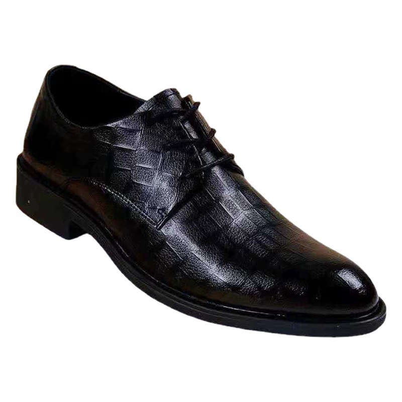 2023 новые черные кожаные туфли, мужская летняя осенне-зимняя дышащая Молодежная Деловая одежда в Корейском стиле с британским острым носком, мужская кожаная обувь